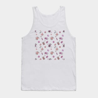 Sewing Pink Cotton Reels and Buttons Tank Top